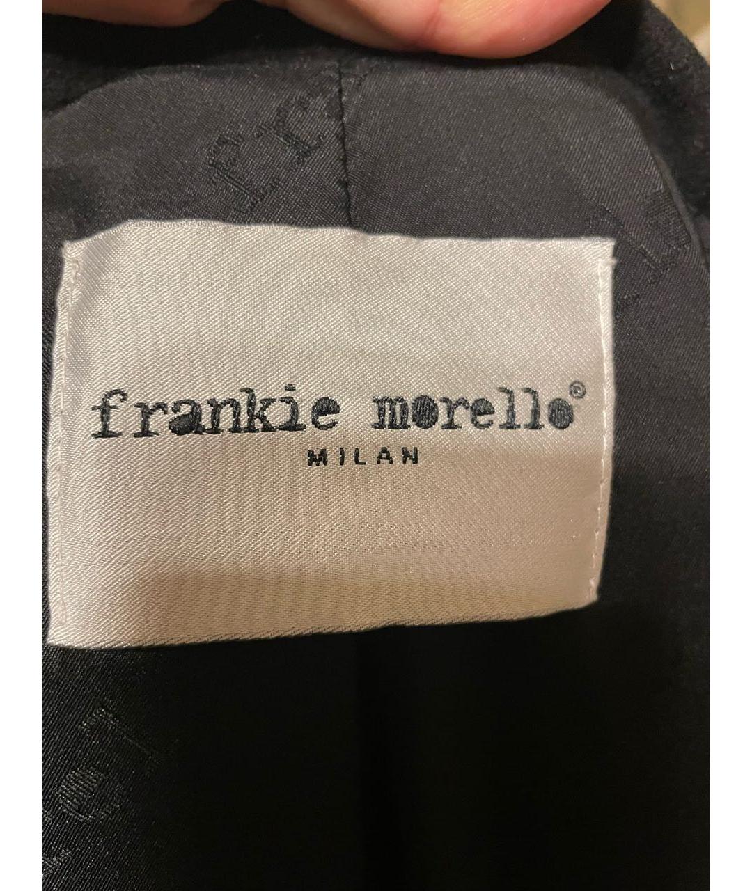 FRANKIE MORELLO Черное шерстяное пальто, фото 3