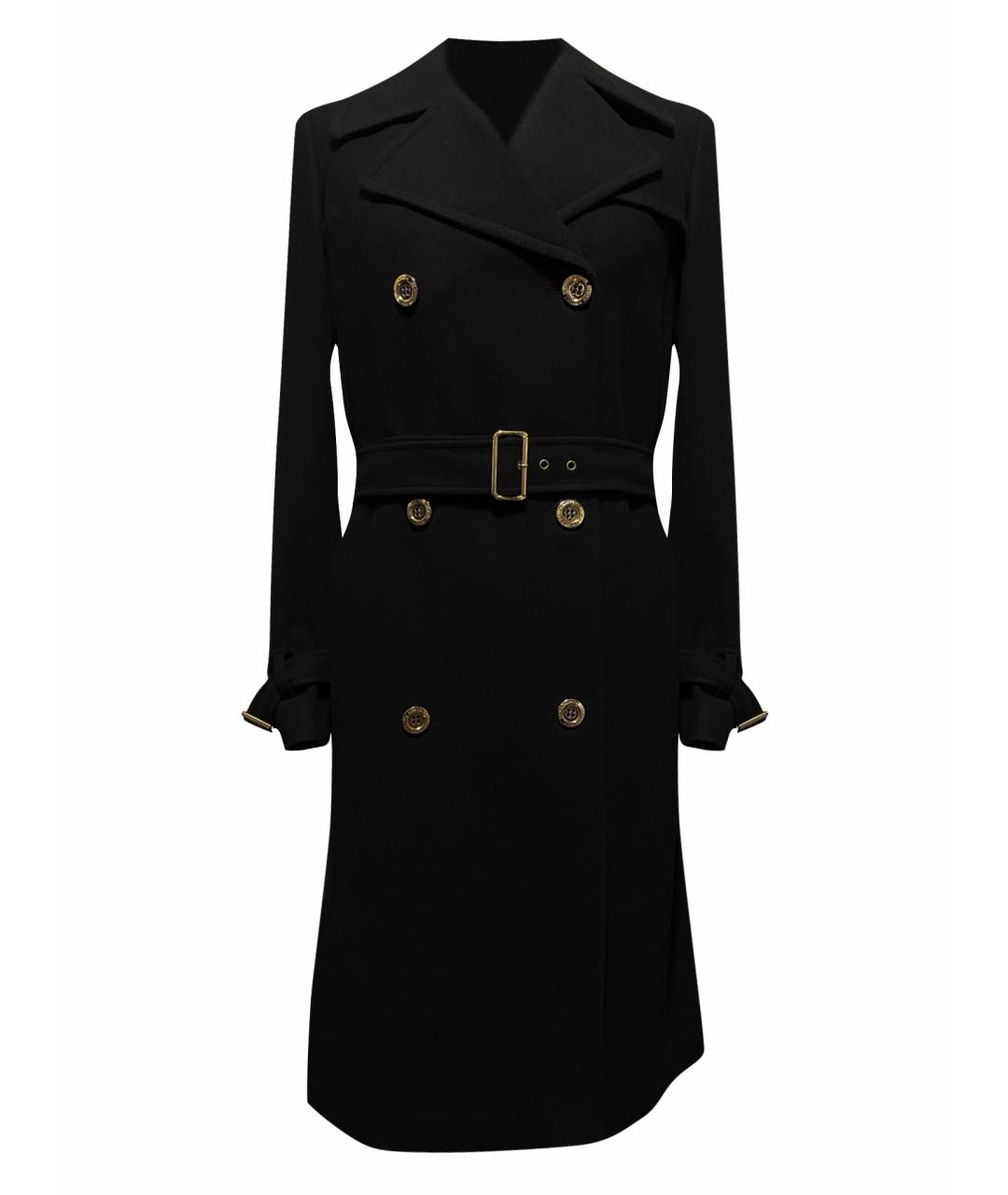 FRANKIE MORELLO Черное шерстяное пальто, фото 1