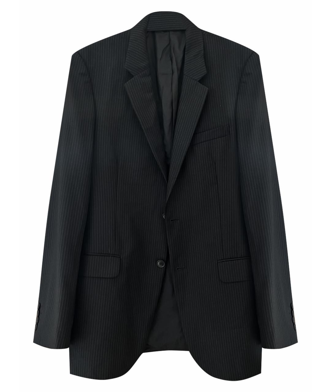 CALVIN KLEIN Черный шерстяной пиджак, фото 1