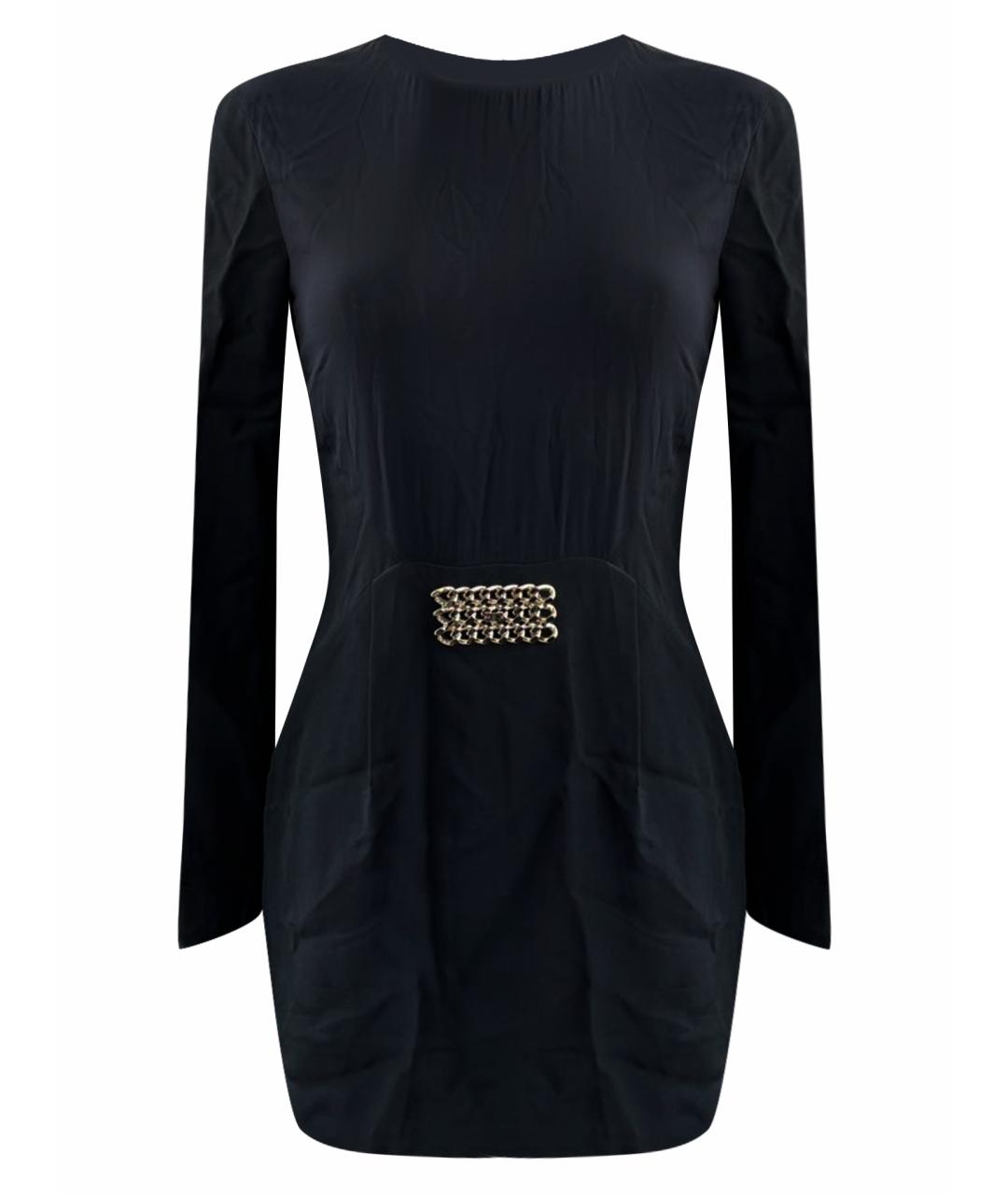 ELISABETTA FRANCHI Черное полиамидовое коктейльное платье, фото 1