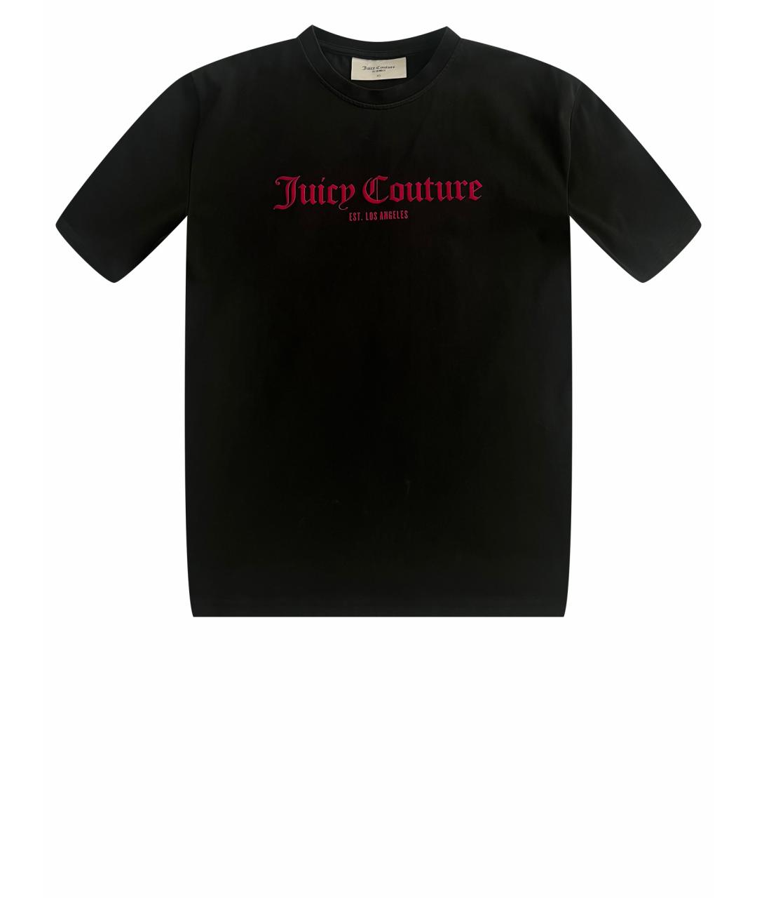 JUICY COUTURE Черная хлопковая футболка, фото 1