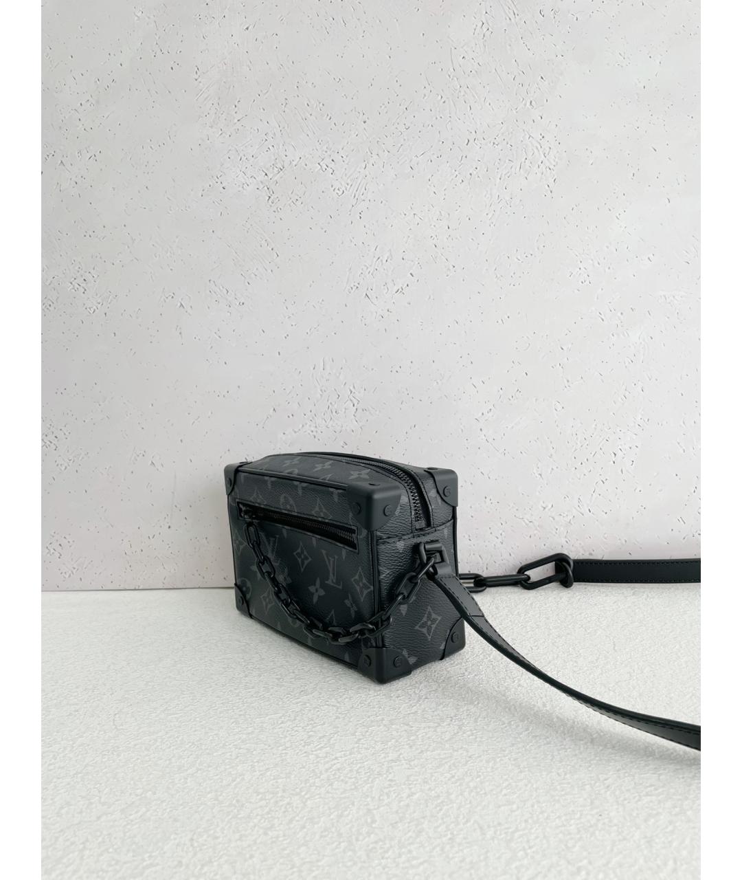 LOUIS VUITTON Черная сумка на плечо из искусственной кожи, фото 4