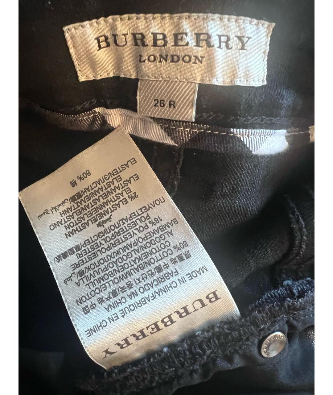 BURBERRY Черные хлопковые шорты, фото 3