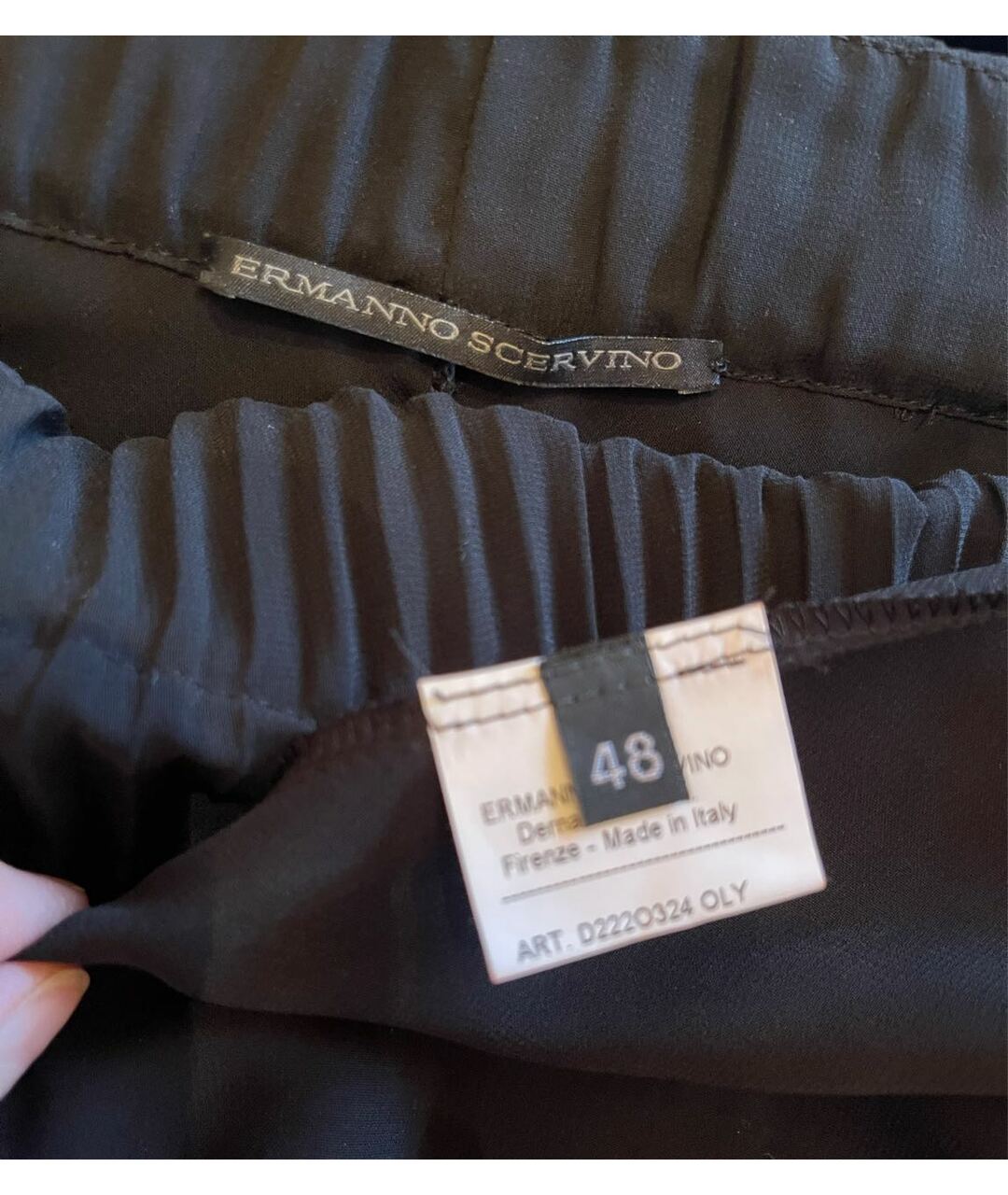 ERMANNO SCERVINO Черная полиэстеровая юбка макси, фото 3