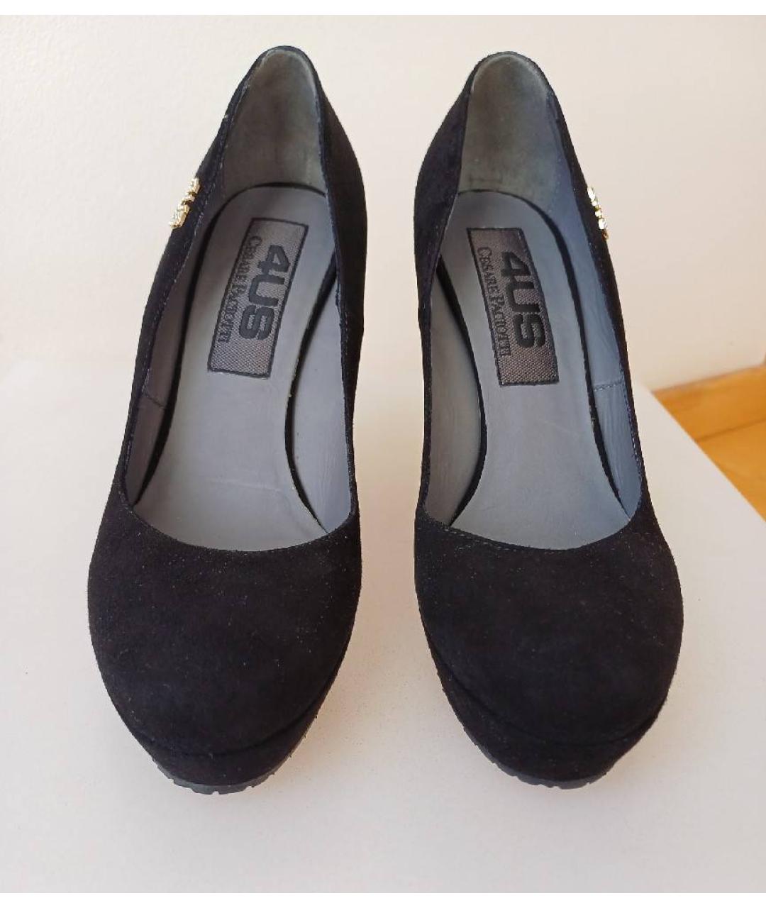 CESARE PACIOTTI Черные замшевые туфли, фото 2