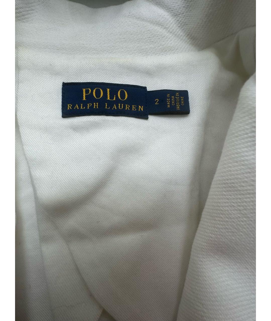 POLO RALPH LAUREN Белый хлопковый жакет/пиджак, фото 8