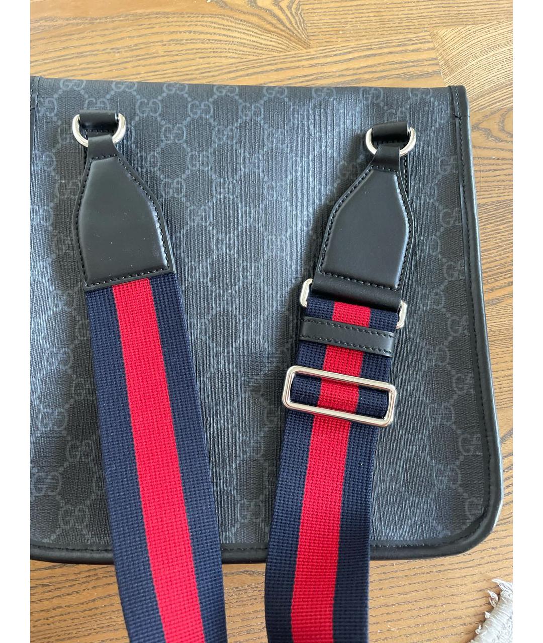 GUCCI Антрацитовая сумка на плечо, фото 3