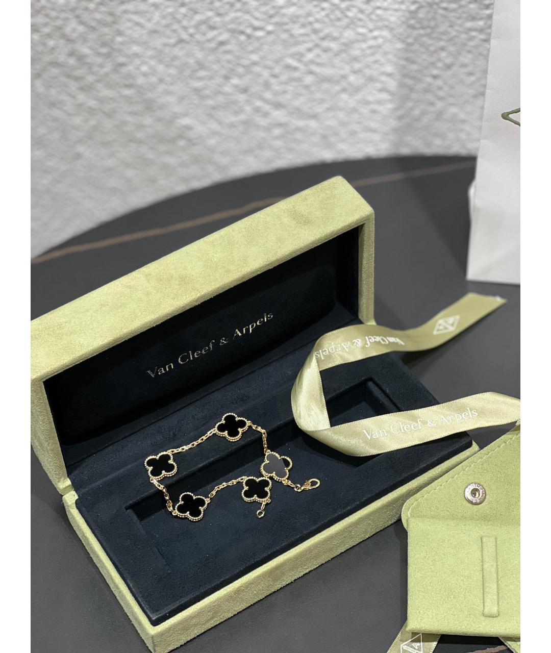 VAN CLEEF & ARPELS Черный браслет из желтого золота, фото 4