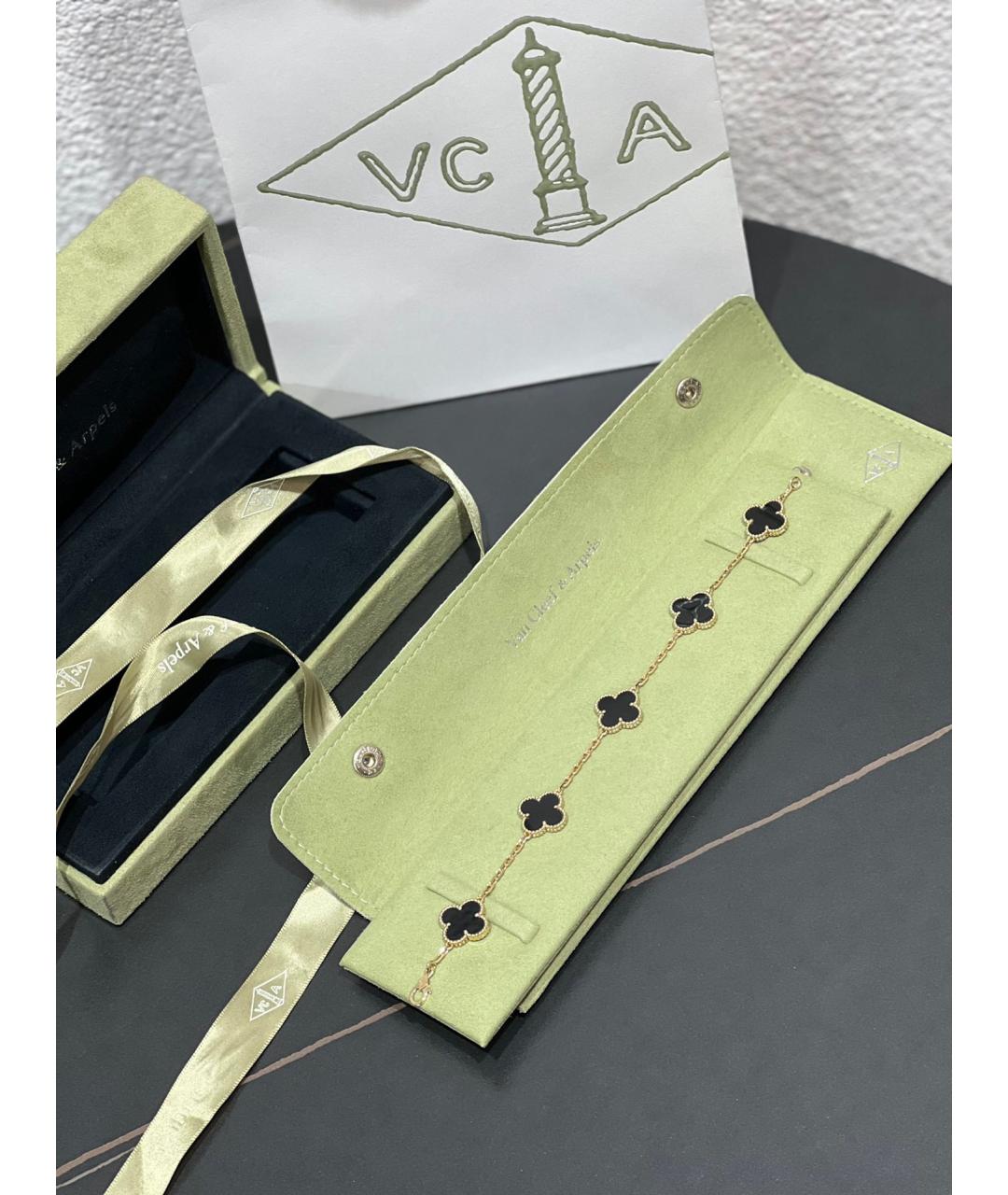 VAN CLEEF & ARPELS Черный браслет из желтого золота, фото 3