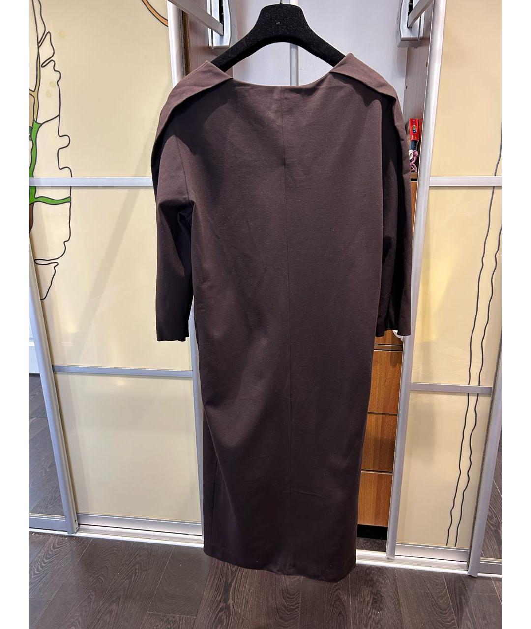 JIL SANDER Бордовое полиамидовое повседневное платье, фото 2