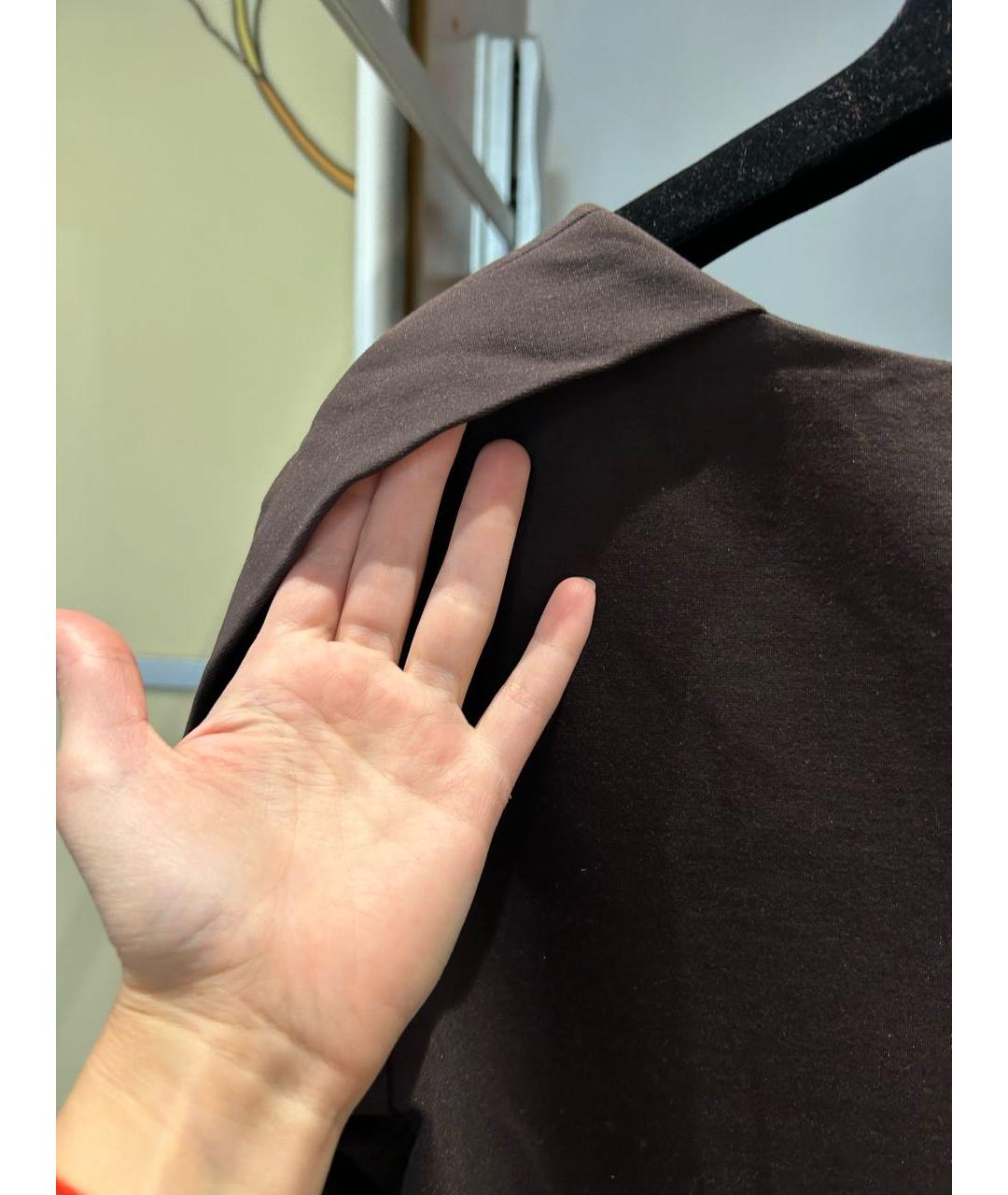 JIL SANDER Бордовое полиамидовое повседневное платье, фото 3