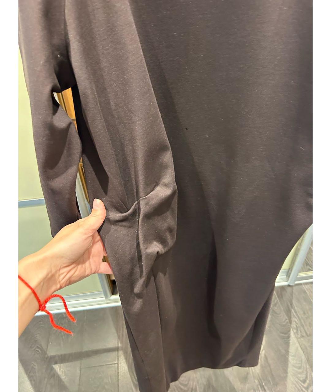 JIL SANDER Бордовое полиамидовое повседневное платье, фото 4