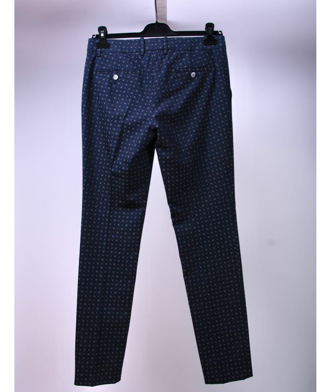 GUCCI Темно-синие хлопковые брюки узкие, фото 2