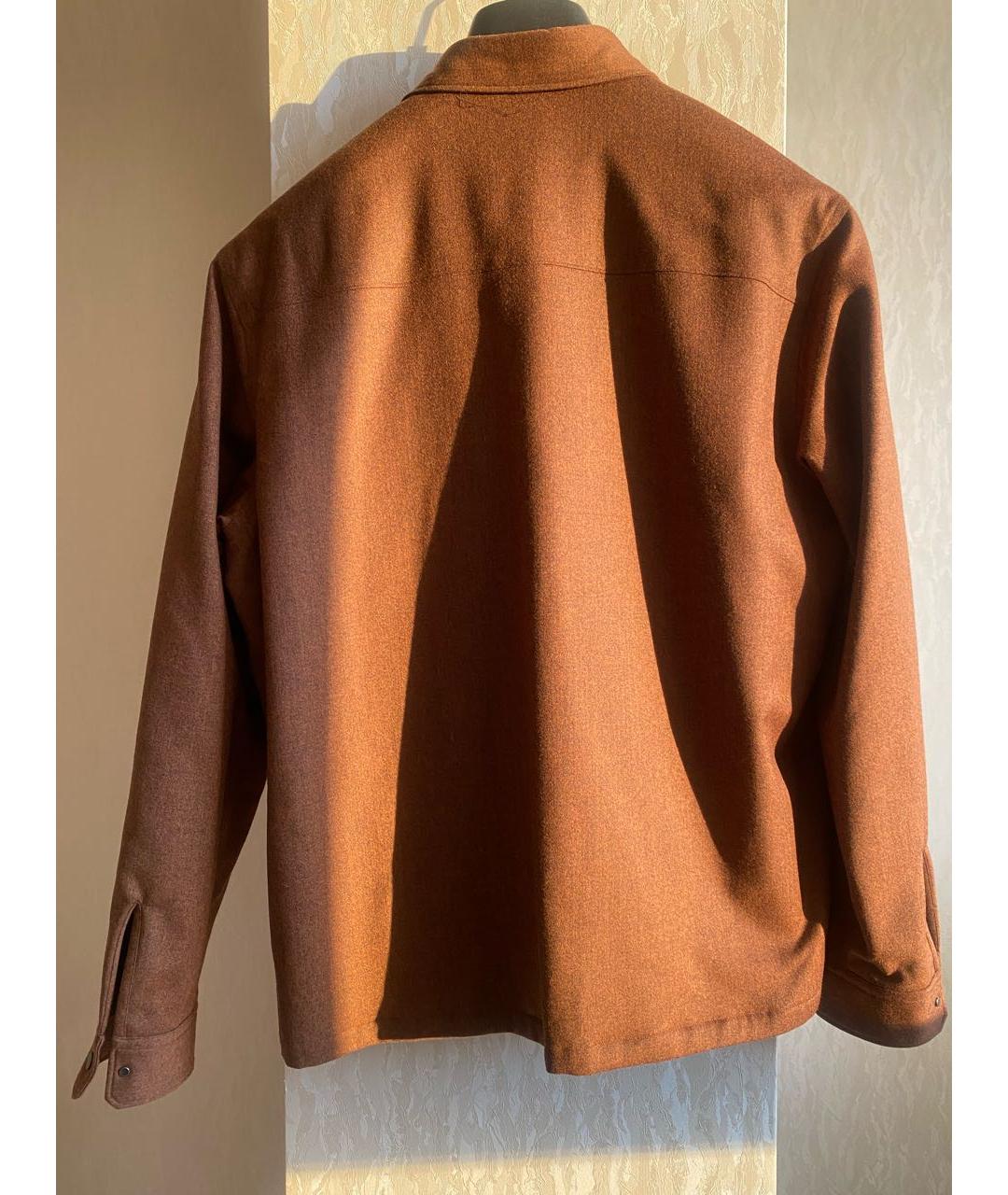 ERMENEGILDO ZEGNA Оранжевая шерстяная куртка, фото 2