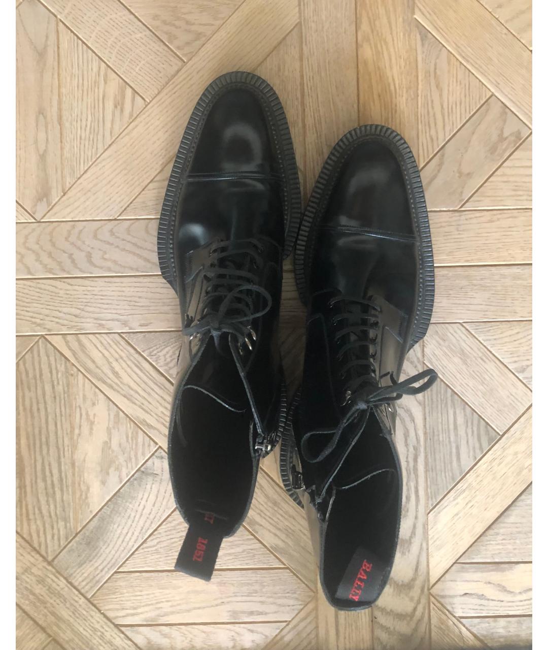 BALLY Черные высокие ботинки из лакированной кожи, фото 3