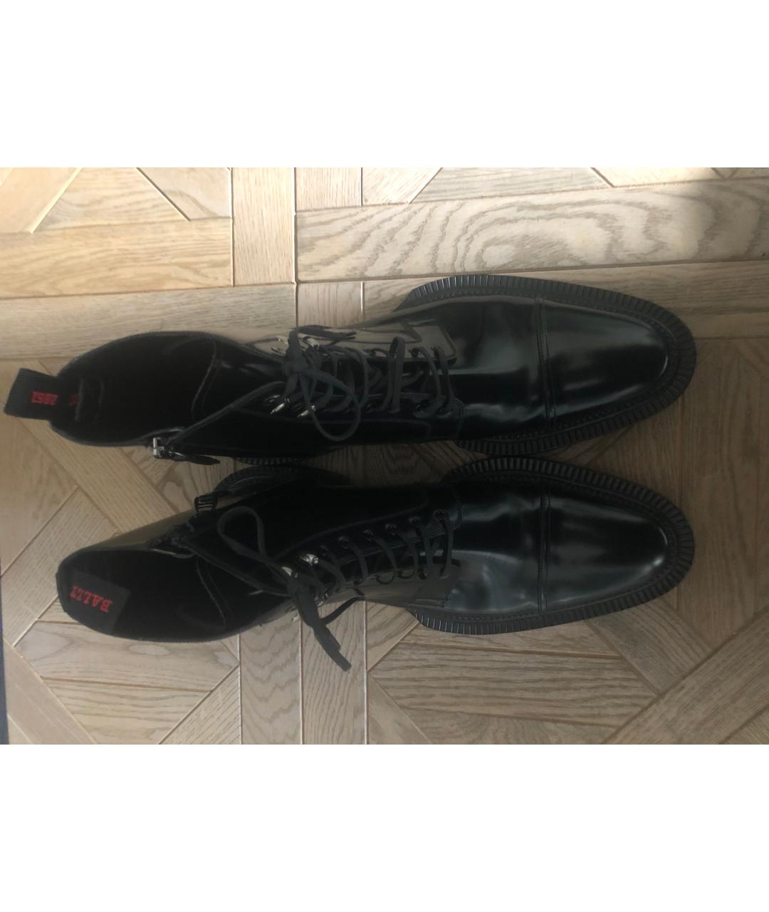 BALLY Черные высокие ботинки из лакированной кожи, фото 2