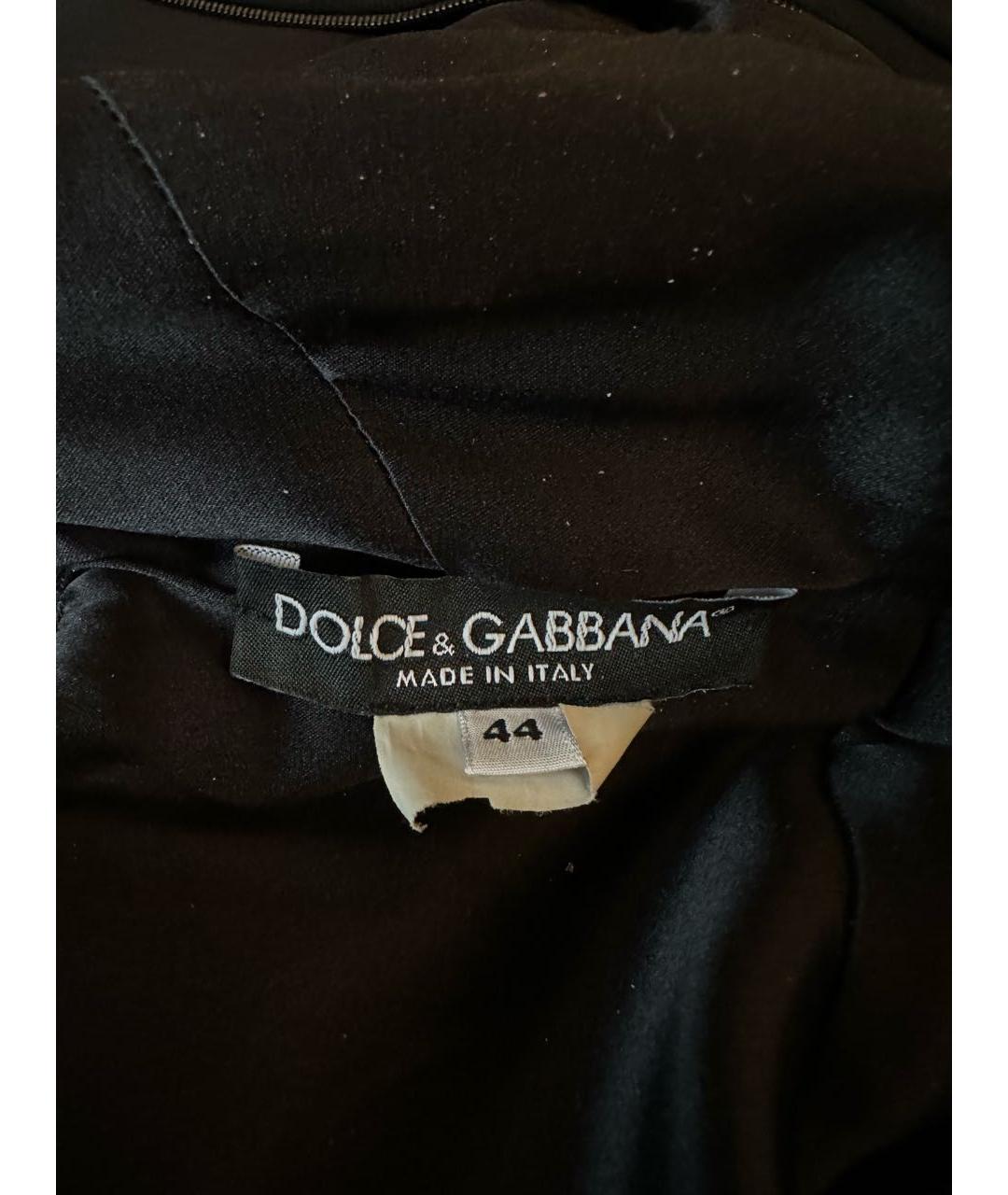 DOLCE&GABBANA Черное хлопковое коктейльное платье, фото 3