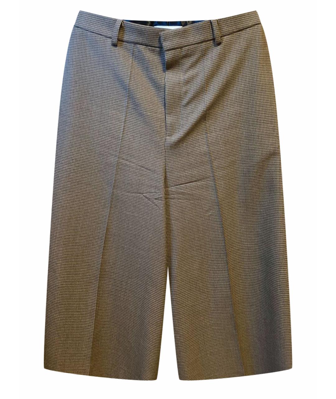 CELINE PRE-OWNED Коричневые шерстяные шорты, фото 1