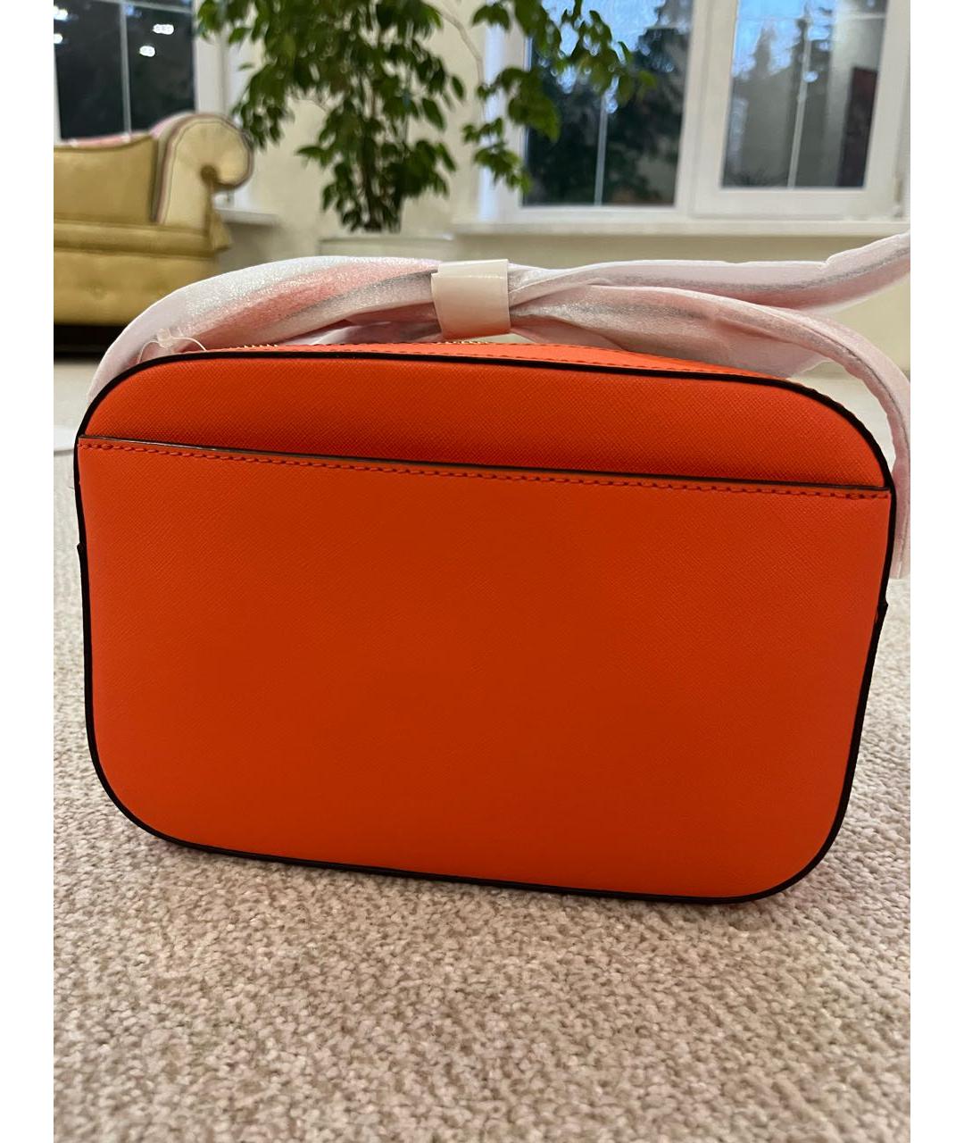 MICHAEL KORS Оранжевая кожаная сумка через плечо, фото 2
