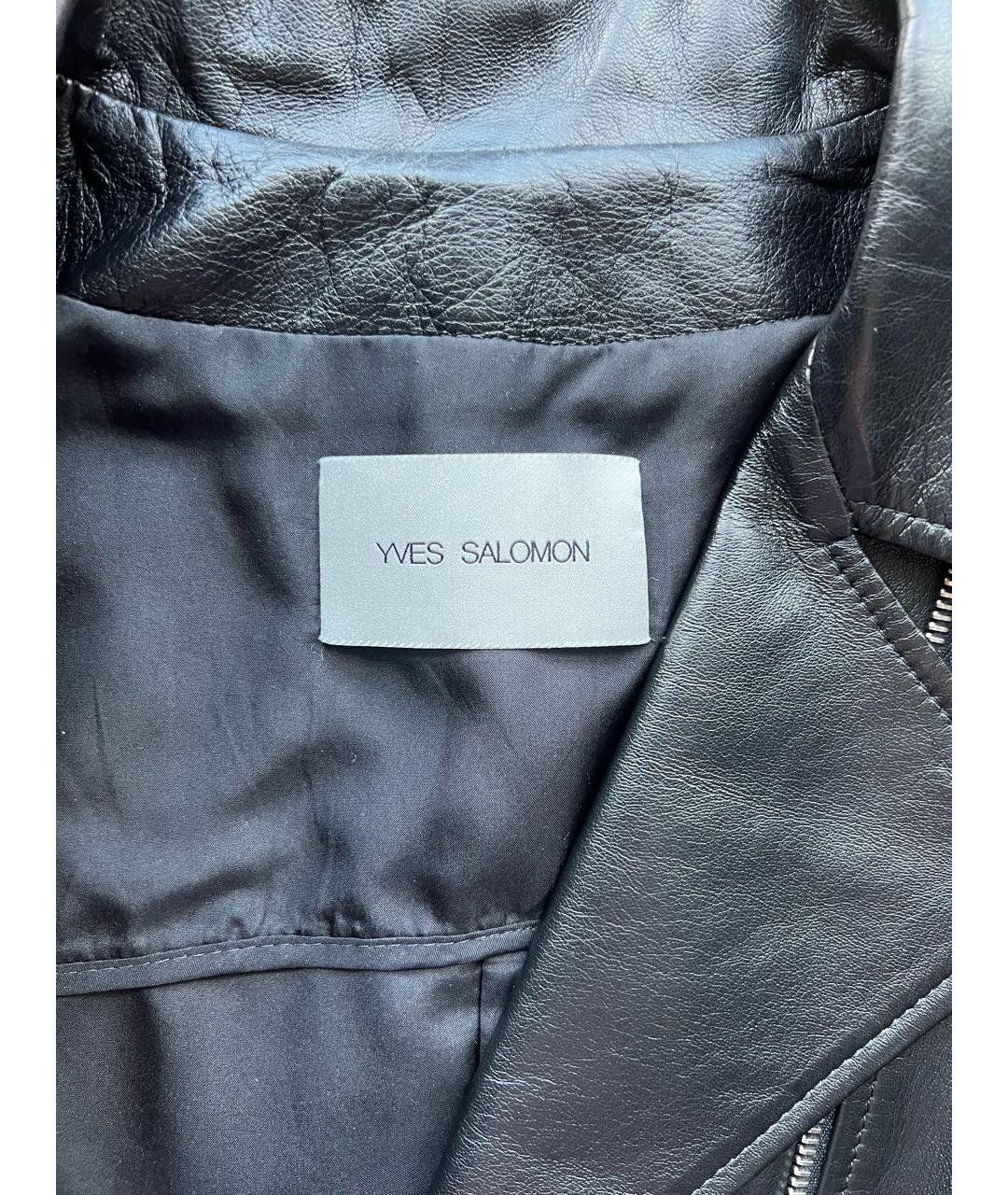 YVES SALOMON Черная кожаная куртка, фото 3