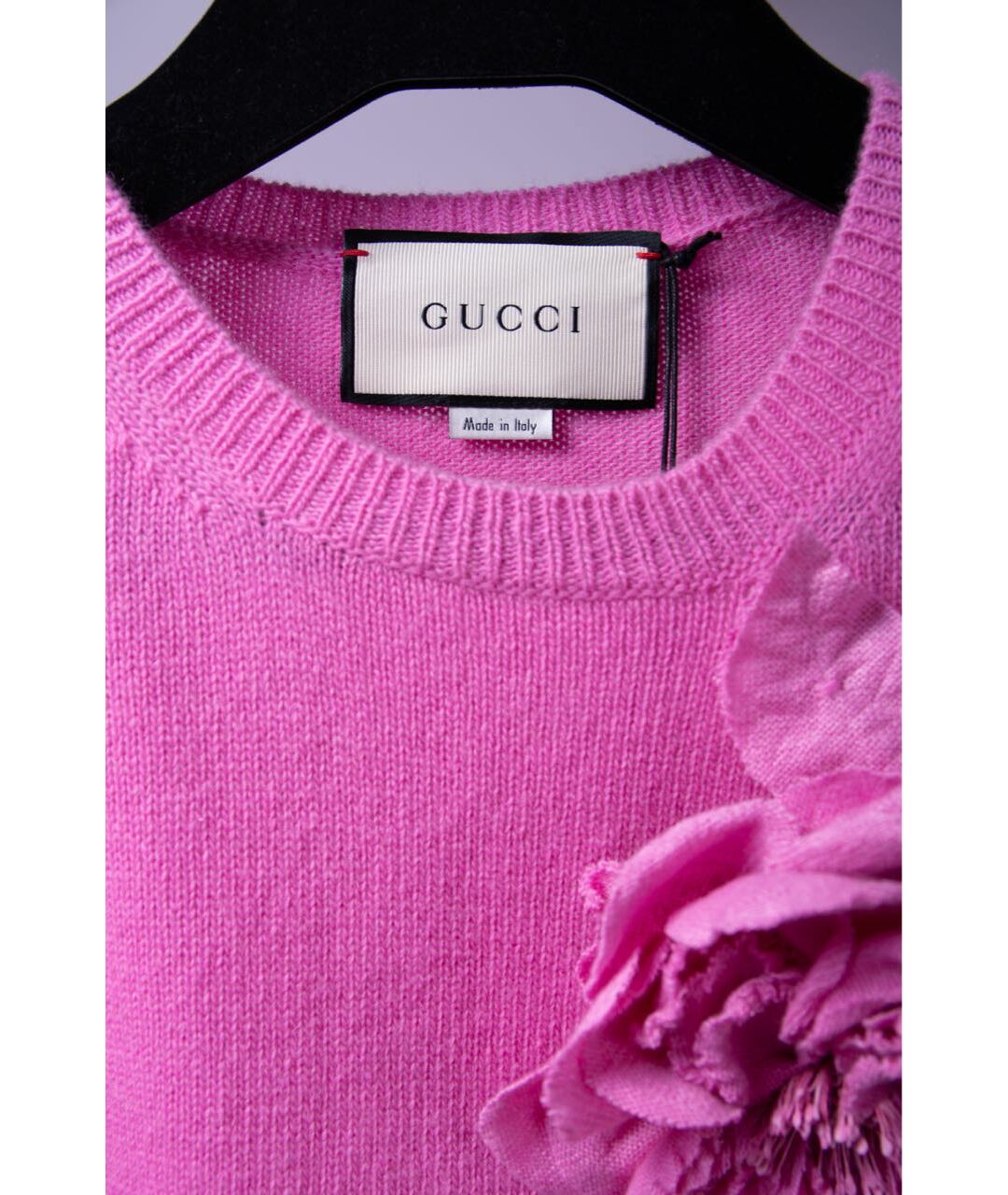 GUCCI Розовый кашемировый джемпер / свитер, фото 4