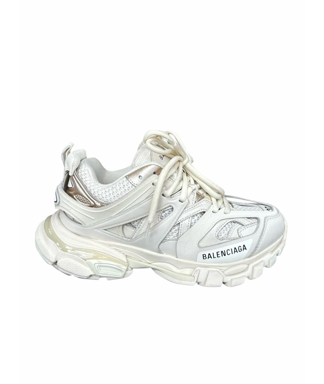 BALENCIAGA Бежевые кожаные кроссовки, фото 1