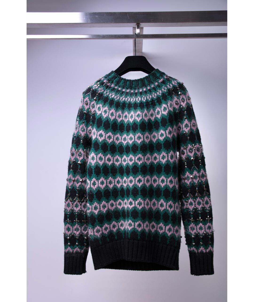 GUCCI Зеленый шерстяной джемпер / свитер, фото 2