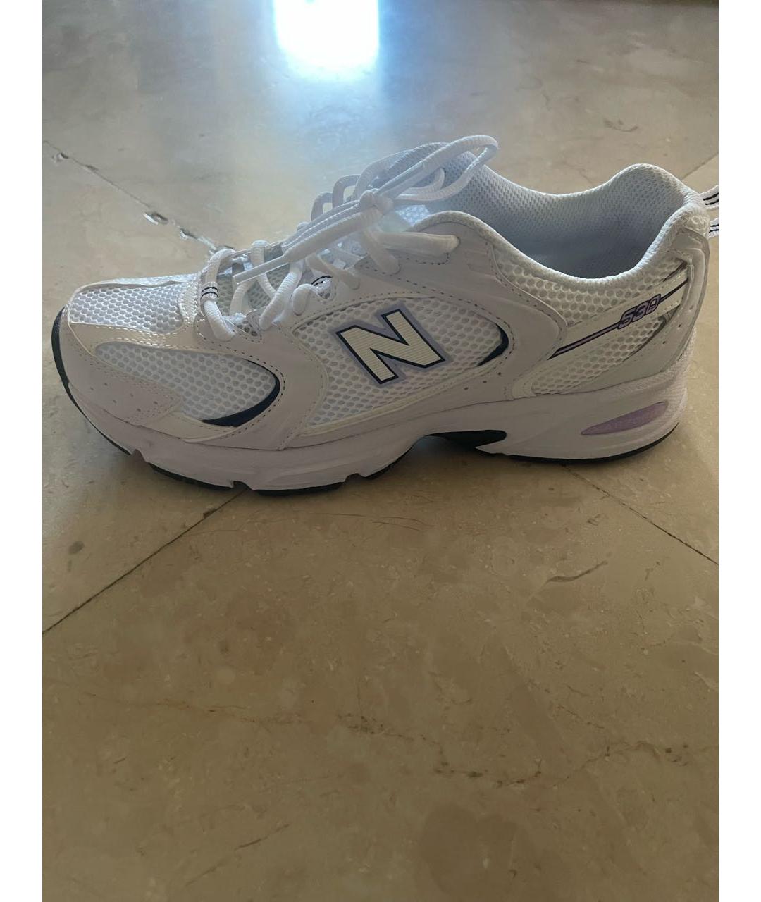 NEW BALANCE Белые текстильные кроссовки, фото 7