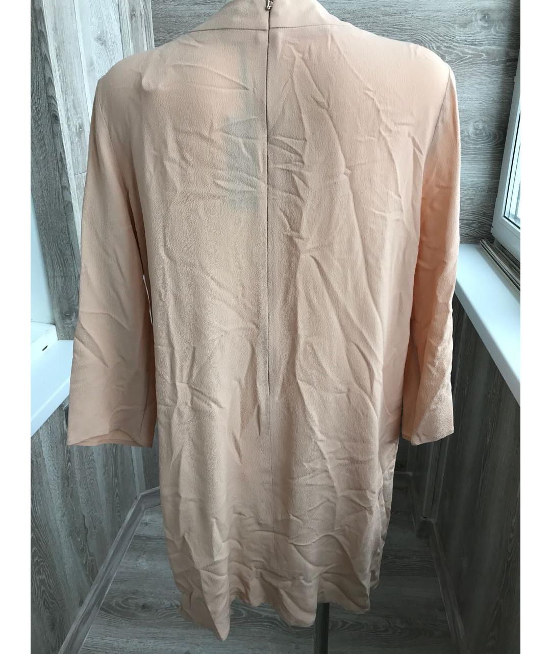 ELISABETTA FRANCHI Бежевое полиамидовое коктейльное платье, фото 2