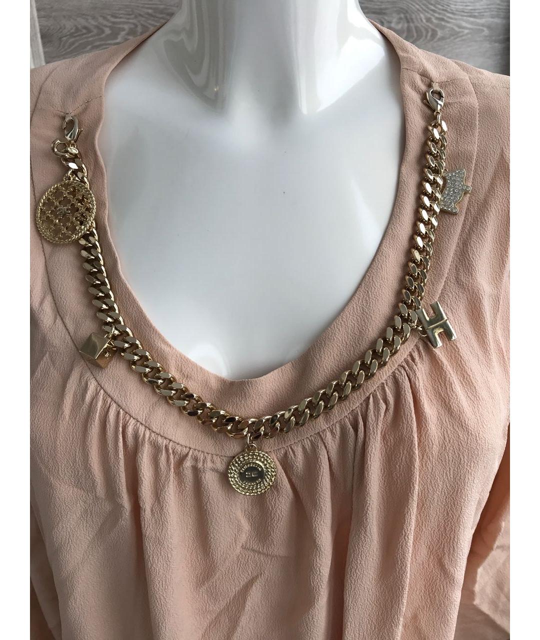 ELISABETTA FRANCHI Бежевое полиамидовое коктейльное платье, фото 4