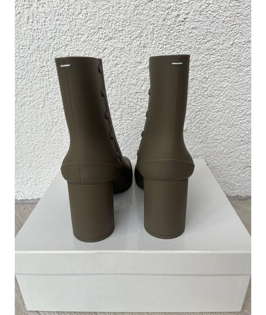 MAISON MARGIELA Антрацитовые ботильоны, фото 4