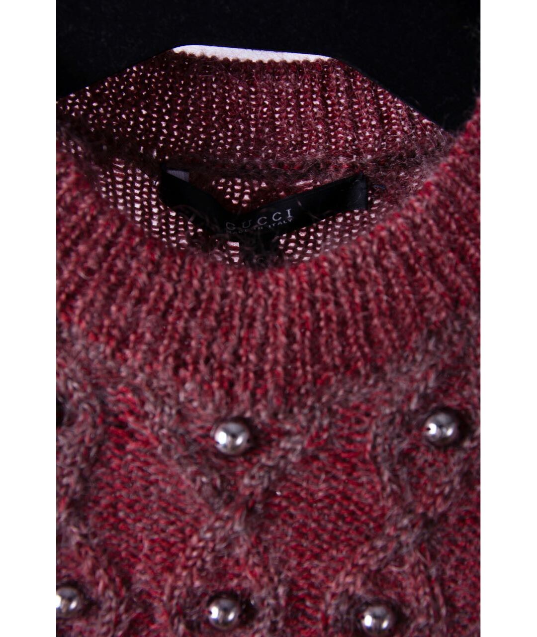 GUCCI Бордовый джемпер / свитер, фото 3