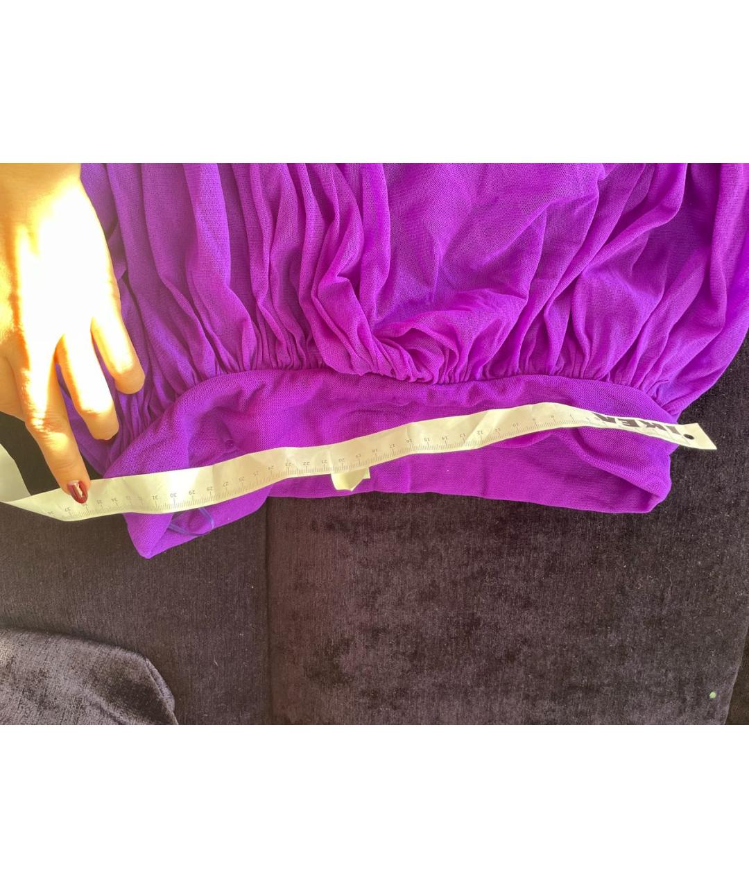 JEAN PAUL GAULTIER Фиолетовая полиамидовая юбка макси, фото 7