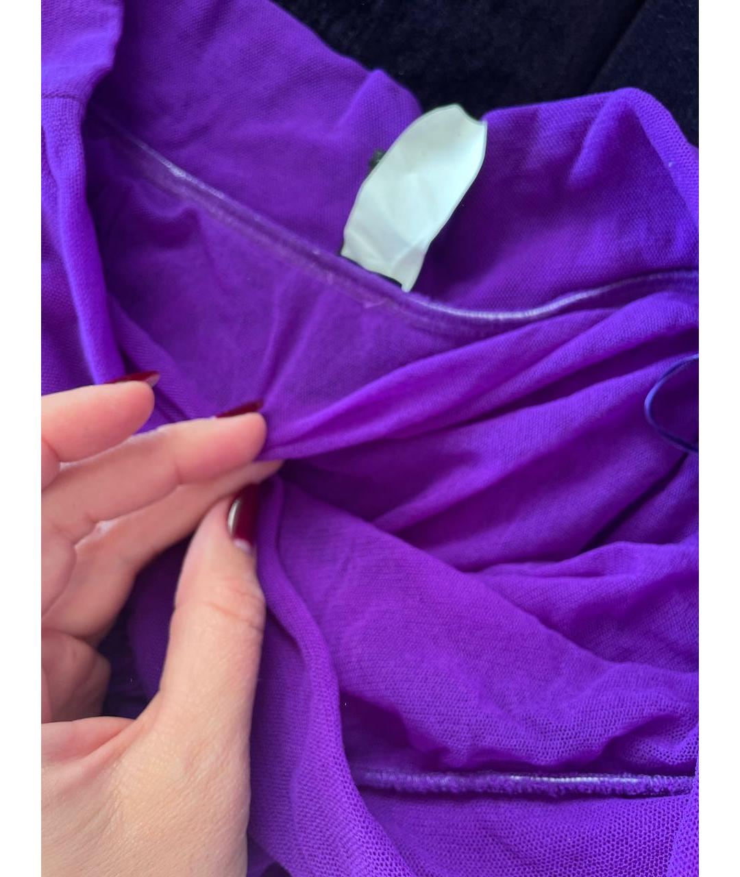 JEAN PAUL GAULTIER Фиолетовая полиамидовая юбка макси, фото 8