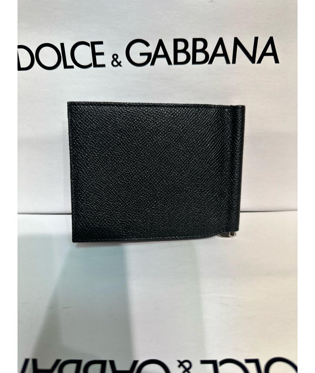 DOLCE&GABBANA Черный кожаный кошелек, фото 2