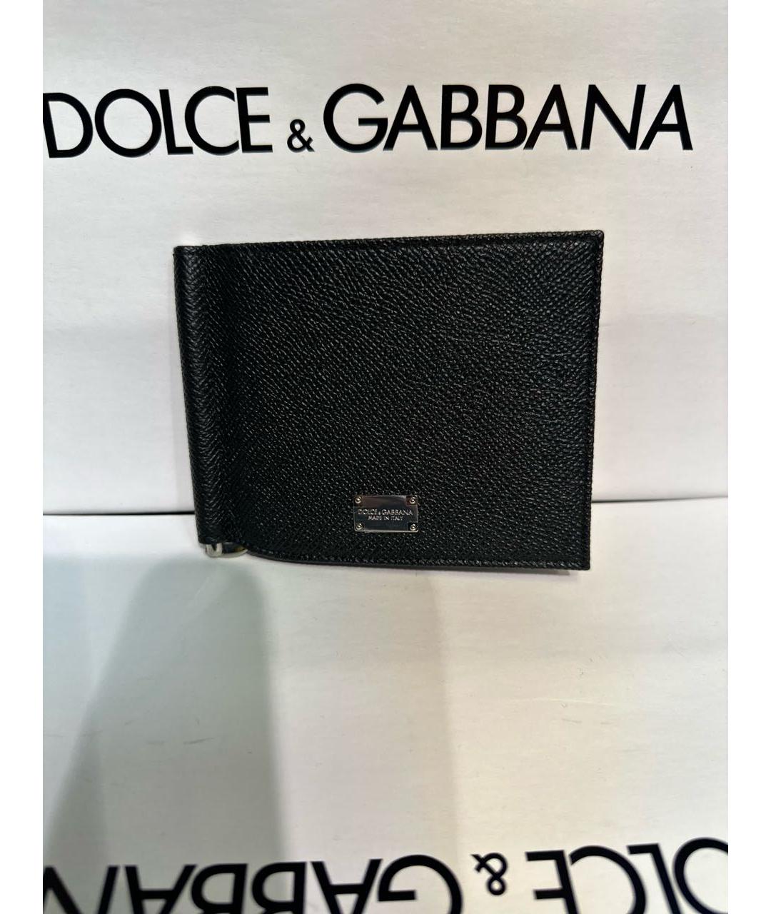 DOLCE&GABBANA Черный кожаный кошелек, фото 7