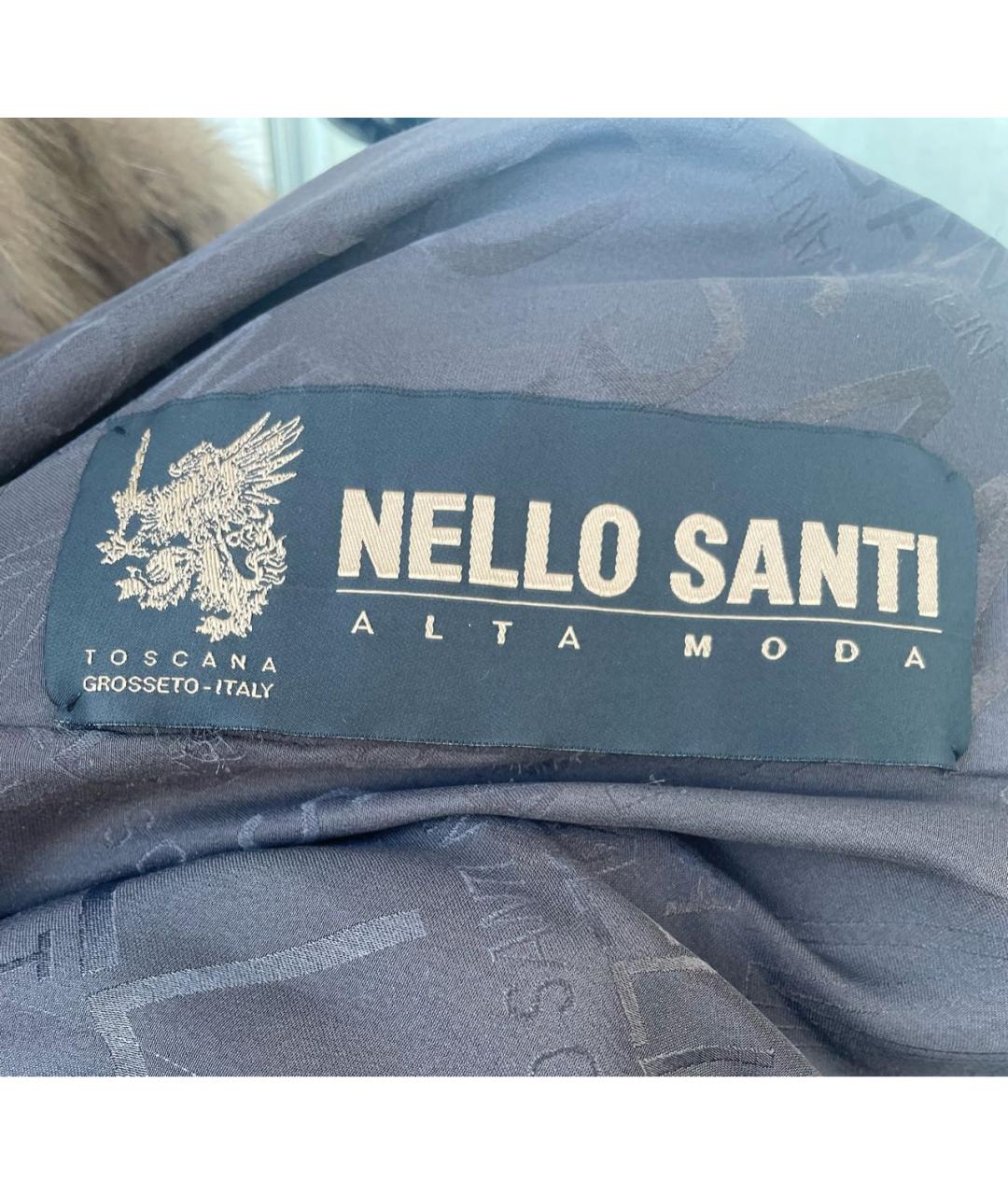 NELLO SANTI Коричневая меховая шуба, фото 3