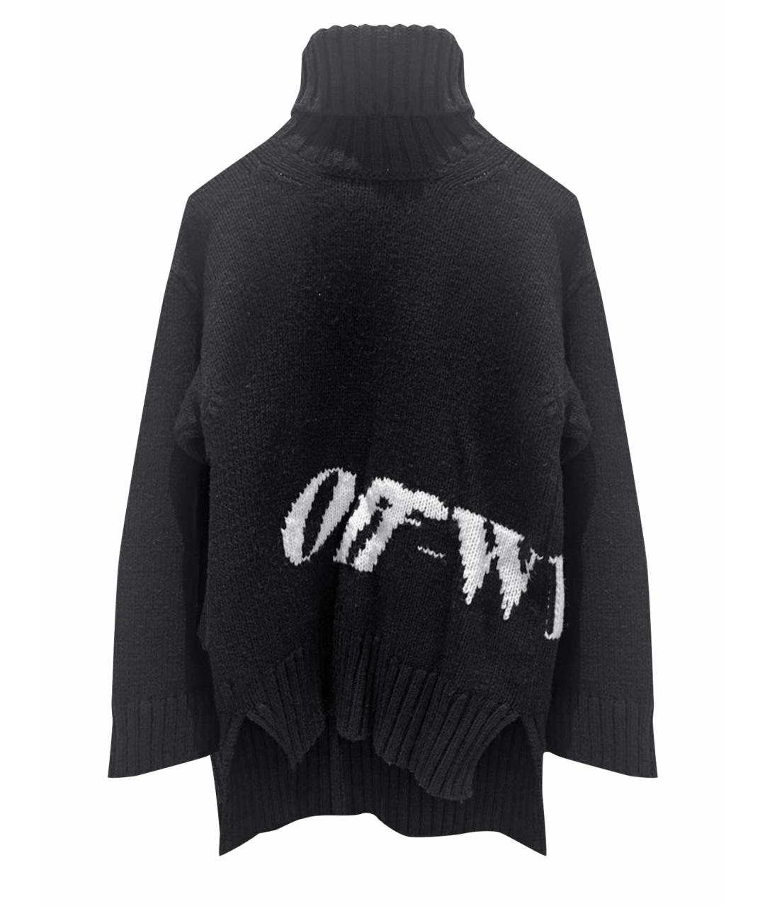 OFF-WHITE Черный шерстяной джемпер / свитер, фото 1