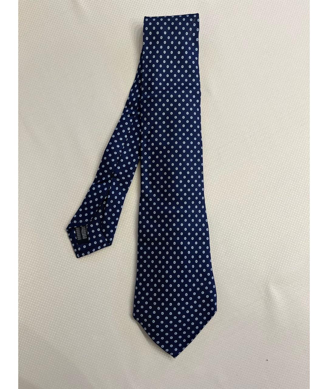 SARTORIA CASTANGIA Темно-синий шелковый галстук, фото 2