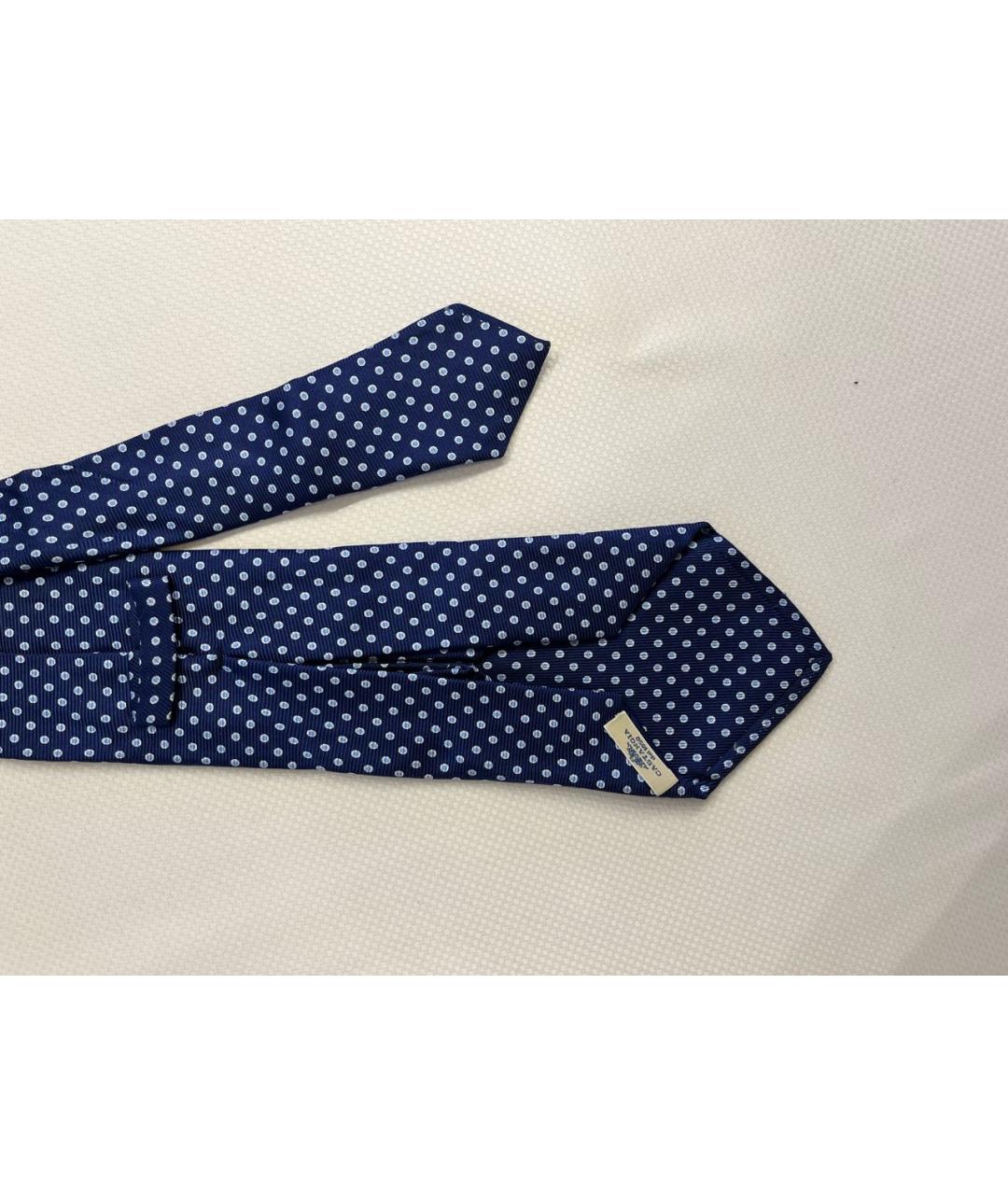SARTORIA CASTANGIA Темно-синий шелковый галстук, фото 3