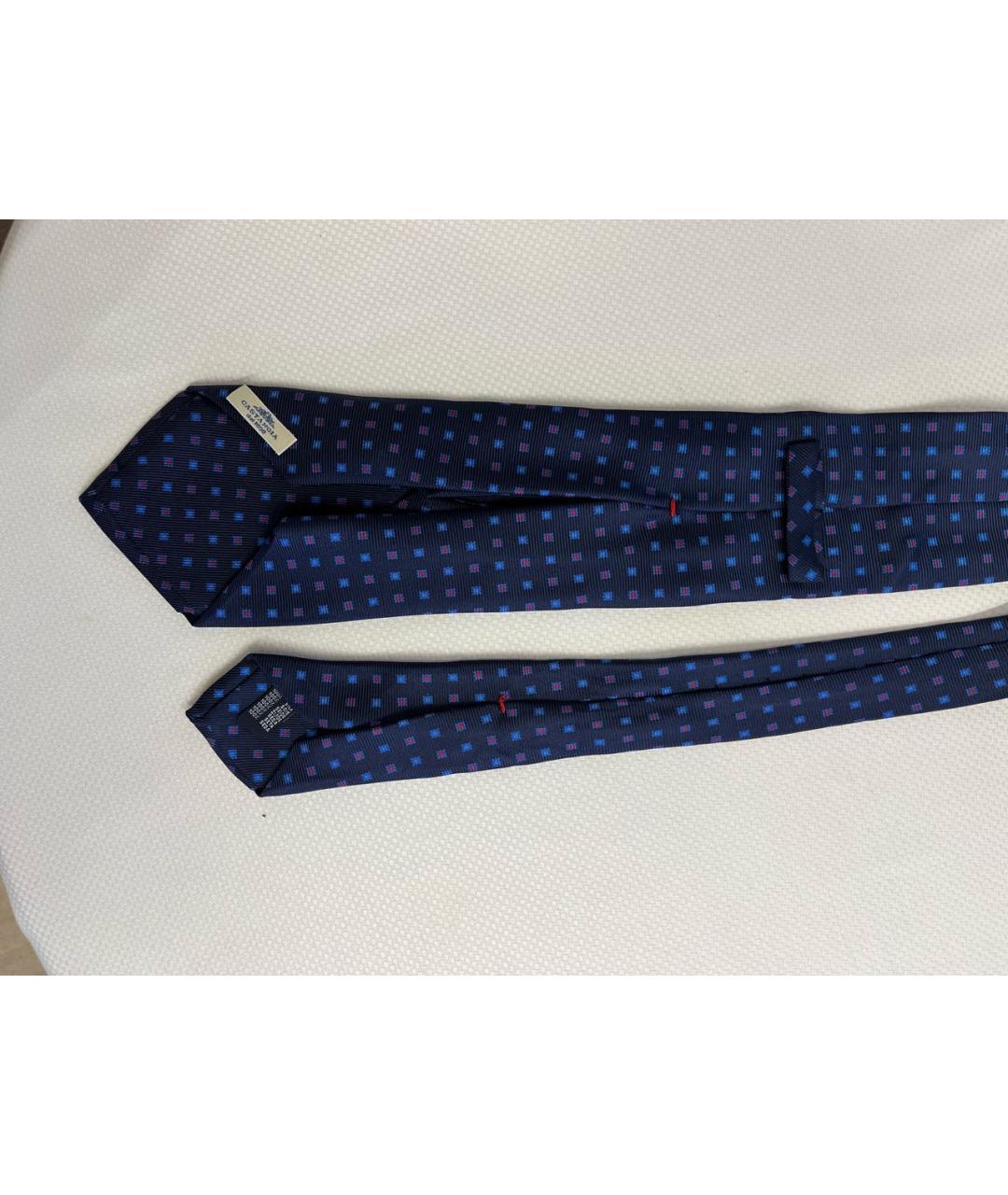 SARTORIA CASTANGIA Темно-синий шелковый галстук, фото 3