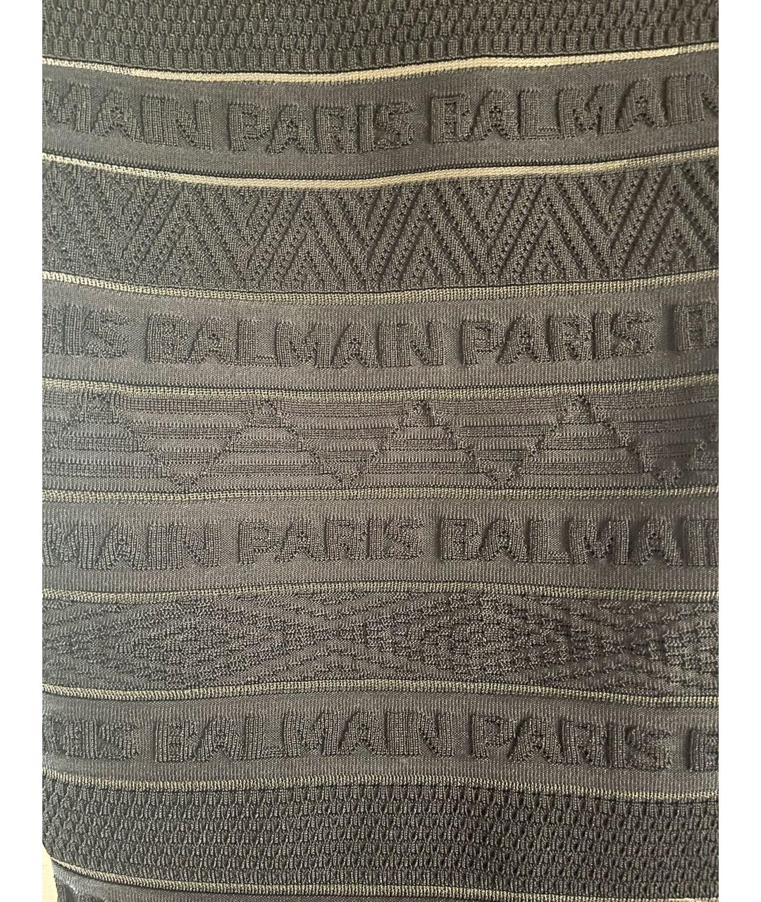 BALMAIN Черное вискозное боди, фото 4