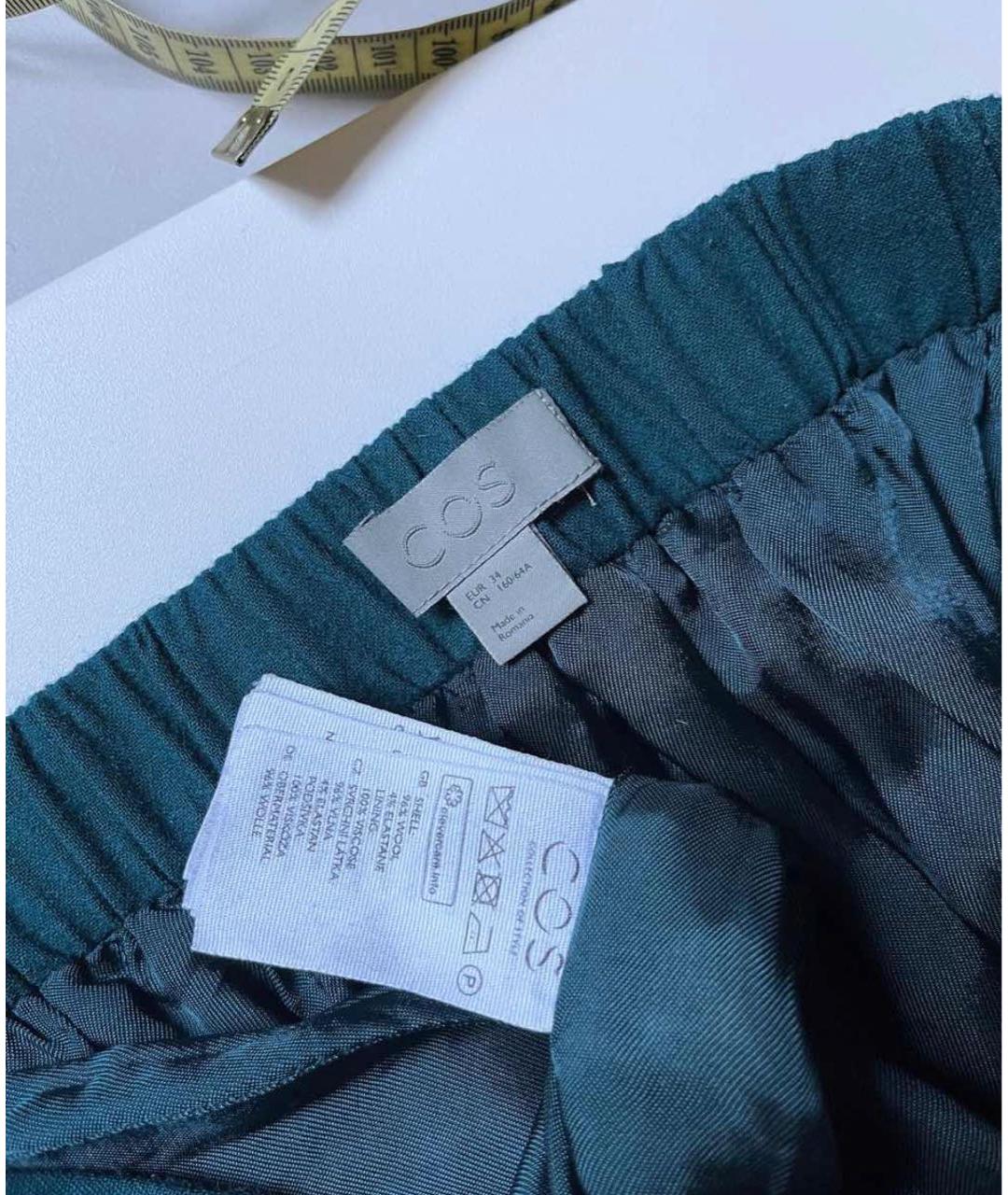 COS Синяя шерстяная юбка миди, фото 3