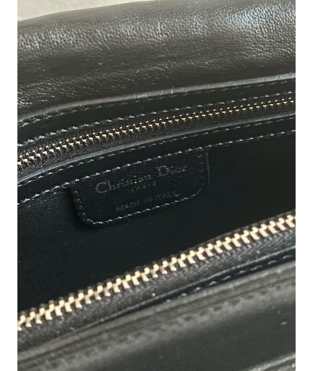 CHRISTIAN DIOR PRE-OWNED Черная кожаная сумка с короткими ручками, фото 8