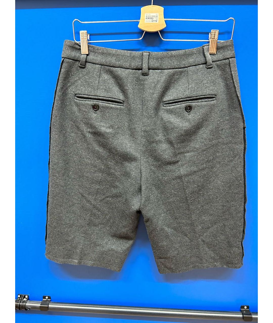 DOLCE&GABBANA Антрацитовые шерстяные шорты, фото 2