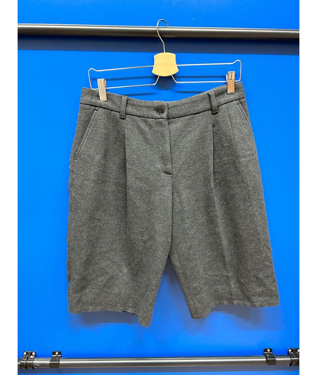 DOLCE&GABBANA Антрацитовые шерстяные шорты, фото 5