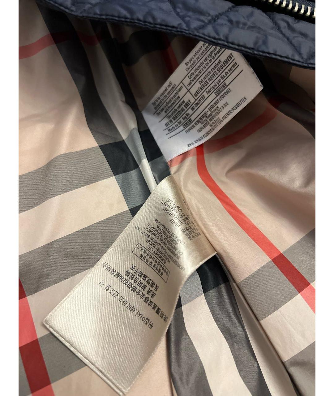 BURBERRY Темно-синий полиамидовый жилет, фото 5