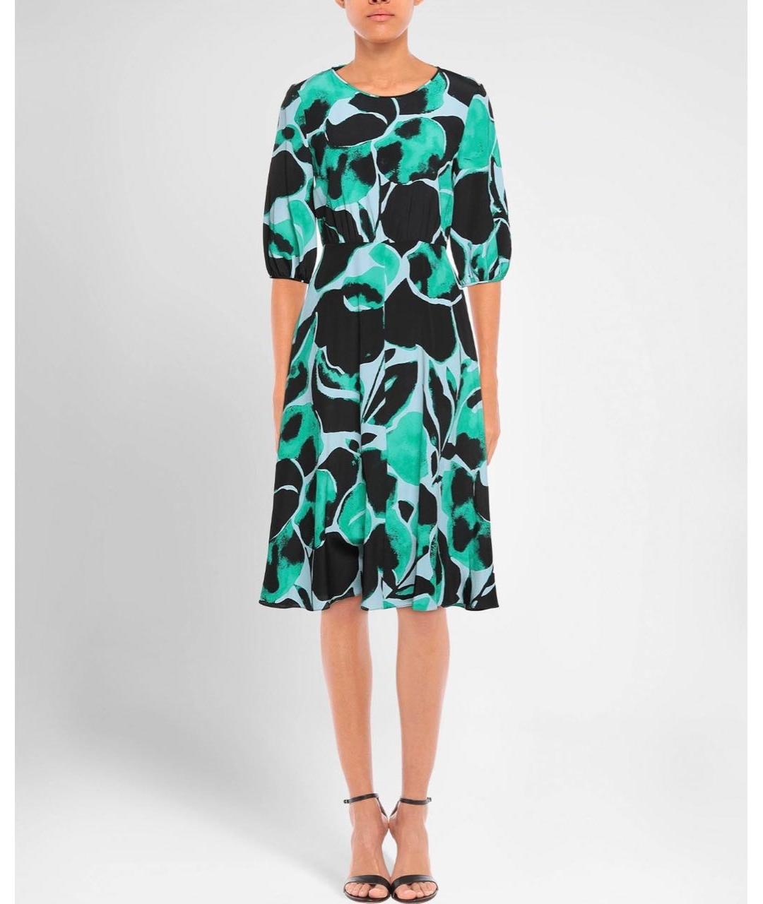 DIANE VON FURSTENBERG Мульти шелковое повседневное платье, фото 6