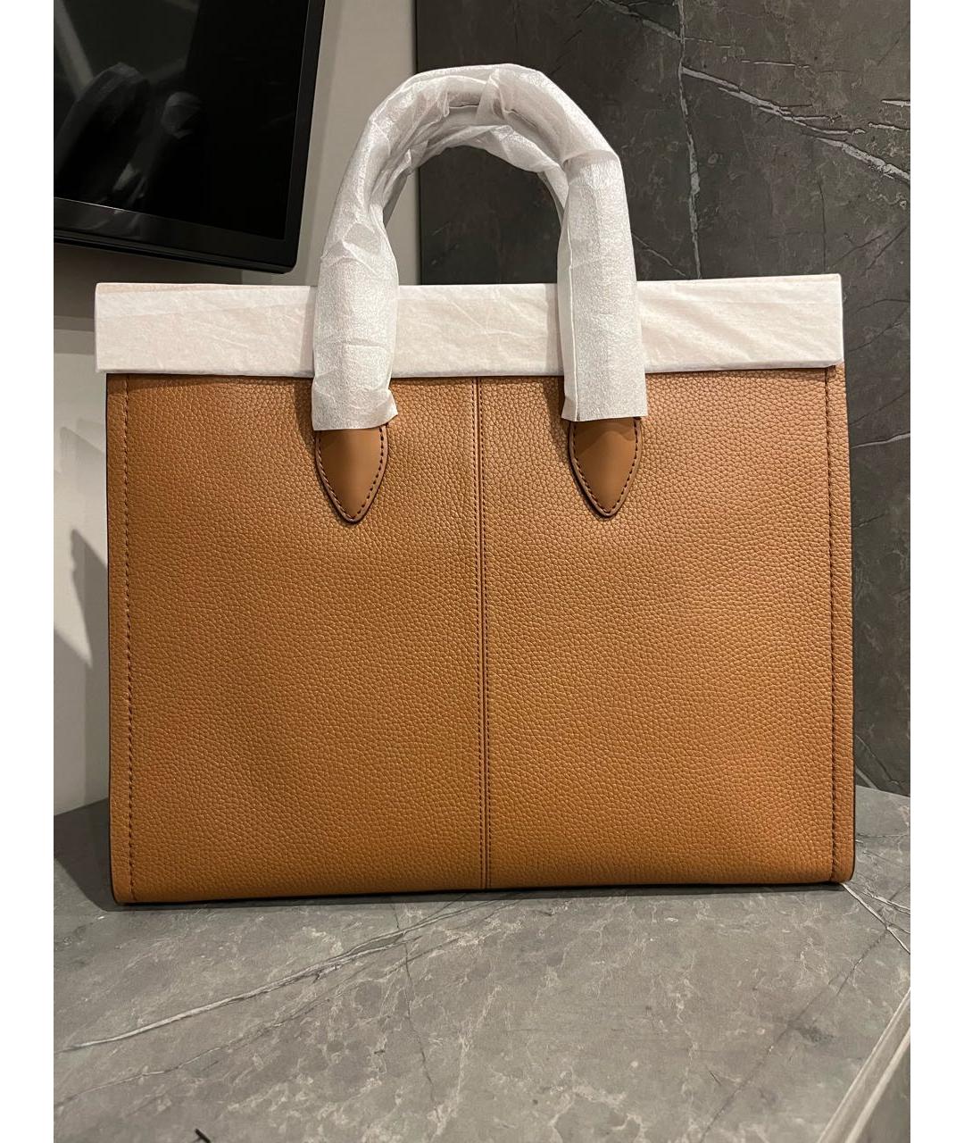 MICHAEL KORS Коричневая кожаная сумка тоут, фото 2