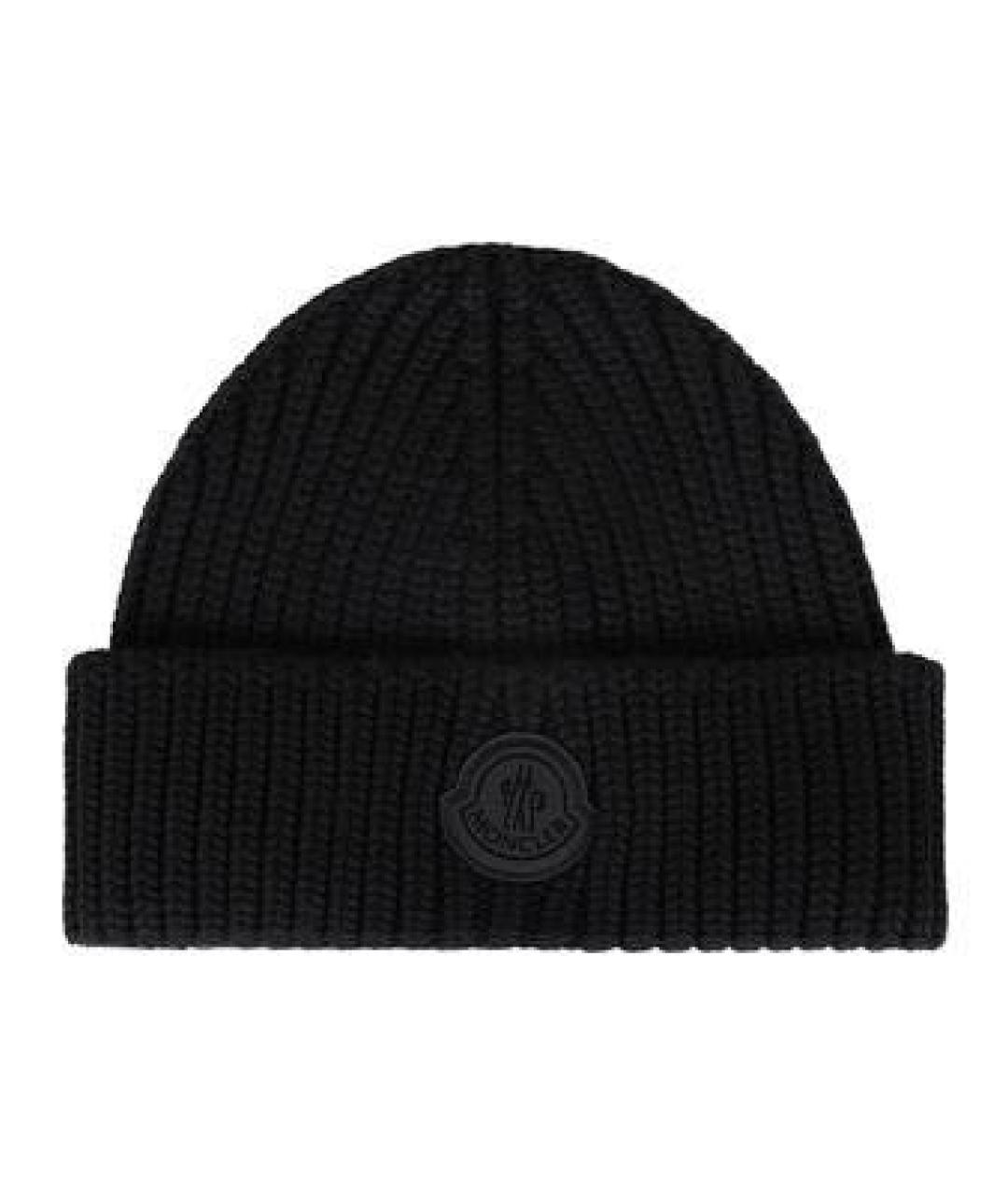 MONCLER Черная шапка, фото 1